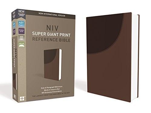 NIV, Super Giant Print, Reference Bible (Chocolate Leathersoft)