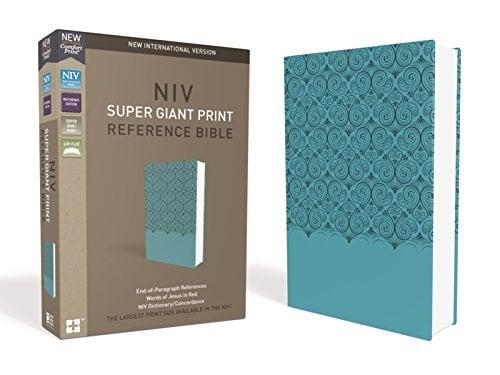 NIV Super Giant Print Reference Bible (Turquoise Leathersoft)