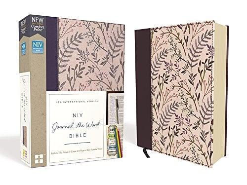 NIV Journal the Word Bible (Pink Floral Cloth Over Board)