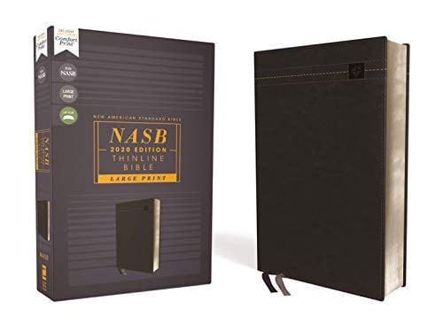 NASB 2020 Text Thinline Bible Large Print (Black Leathersoft)