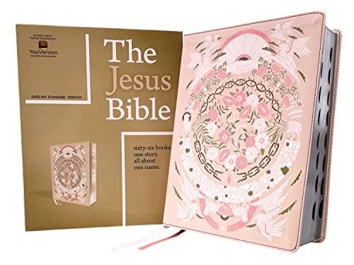 ESV, The Jesus Study Bible (Light Peach Floral Leathersoft, Thumb Indexed)