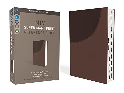 NIV, Super Giant Print Reference Bible (Thumb-Indexed, Chocolate, Leathersoft)