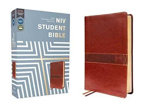 NIV, Comfort Print Student Bible (Brown Leathersoft)