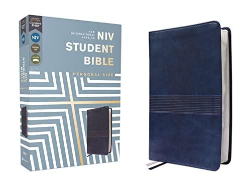 NIV Student Bible (Personal Size, Navy Leathersoft)