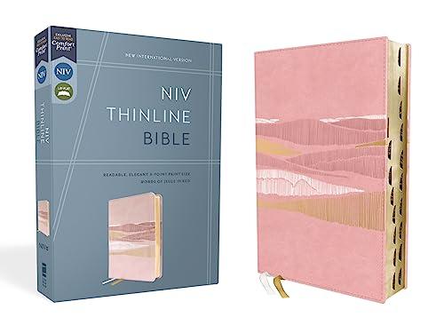 NIV, Thinline Bible (Thumb Indexed, Pink Leathersoft)
