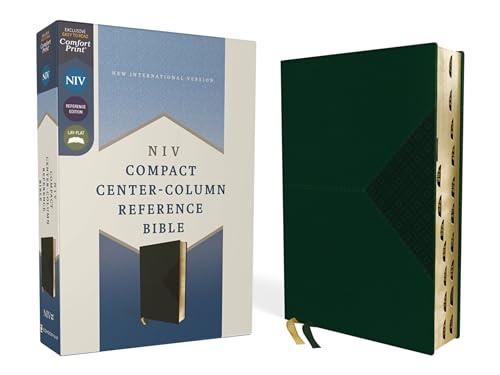 NIV Compact Center-Column Reference Bible (Green Leathersoft, Reference Edition, Thumb Index)