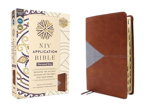 NIV, Personal Size Application Bible (Thumb Indexed, Brown/Slate Blue Leathersoft)