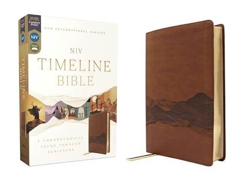 NIV, Timeline Bible: A Chronological Study Through Scripture (Brown Leathersoft)