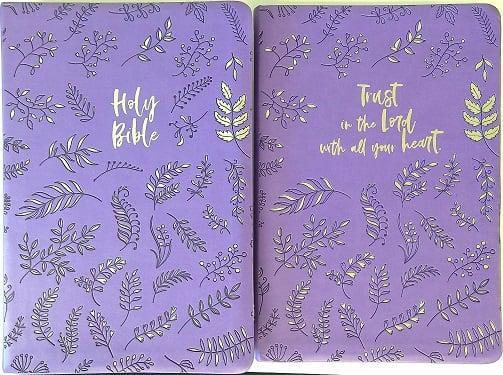 NIV Large Print Bible and Devotion Journal Set (Purple, Leathersoft)