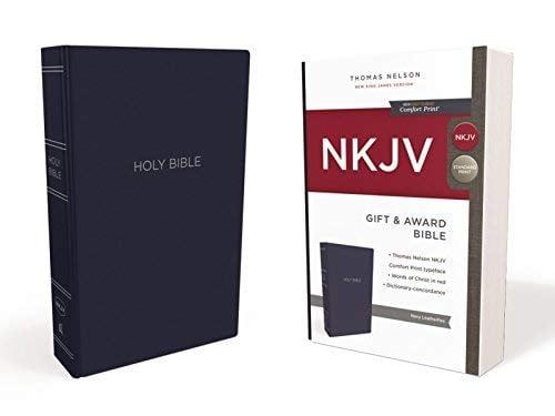 NKJV, Gift and Award Bible (Blue Imitation Leather)