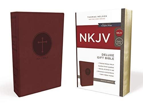 NKJV Deluxe Gift Bible (Burgundy Leathersoft)