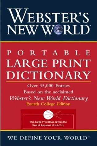 Webster's New World Large Print Dictionary