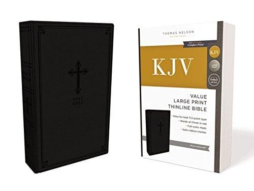 KJV Value Large Print Thinline Bible (4023BK, Black Leathersoft)