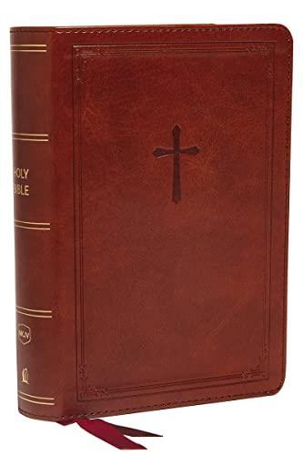 NKJV, End-of-Verse, Compact, Reference Bible (Brown Leathersoft)