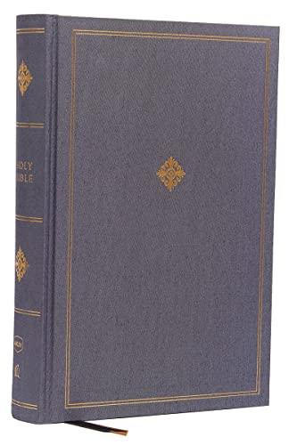 NKJV, Single-Column Wide-Margin Reference Bible (#8042 Blue Cloth Over Board)
