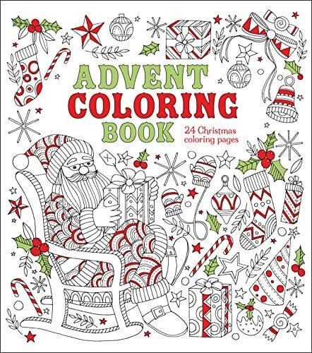 Advent Coloring Book: 24 Christmas Coloring Pages