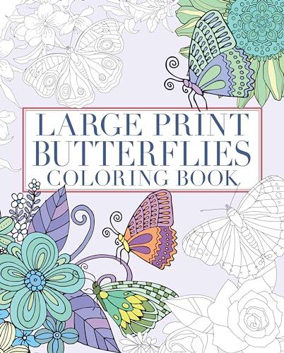 Large Print Butterflies Coloring Book