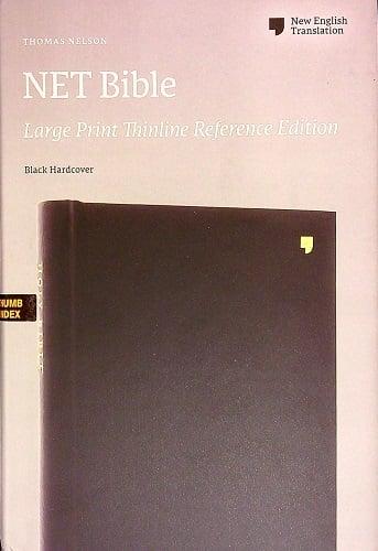 NET, Large Print Thinline Reference Bible (Thumb Indexed, 4952I - Hardcover)