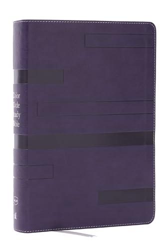 NKJV, Color Code Study Bible (Purple Leathersoft, Thumb Indexed)