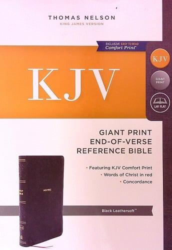 KJV, Giant Print End-Of-Verse Reference Bible (7133BK - Black Leathersoft)