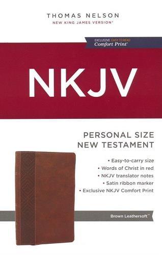NKJV, Personal Size New Testament Bible (#9663BRN - Brown Leathersoft)