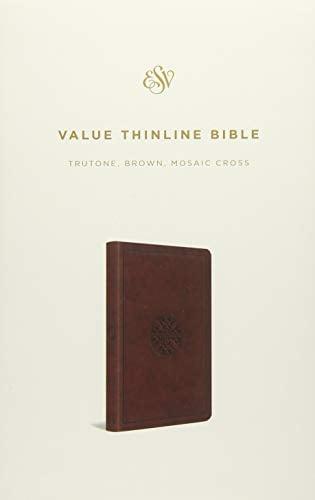 ESV Value Thinline Bible (TruTone Brown Mosaic Cross Design)
