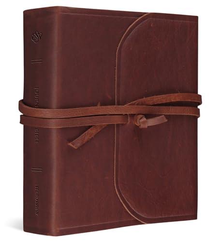 ESV Journaling Study Bible (Natural Leather, Brown, Flap With Strap)