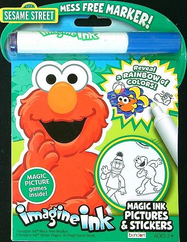Imagine Ink, Magic Ink Pictures With Stickers (Sesame Street)
