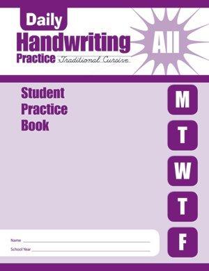 Daily Handwriting Practice Traditional Cursive Individual Student Practice Book (All Grades)