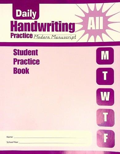 Daily Handwriting Practice Modern Manuscript Student Practice Book