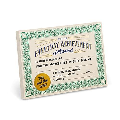 Everyday Achievement Award Paper Certificate Note Pad