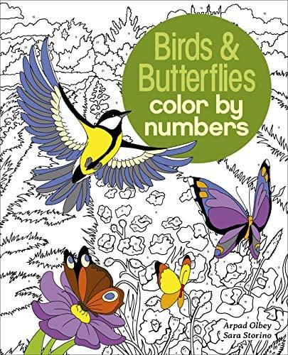 Birds & Butterflies Color by Numbers (Sirius Color by Numbers Collection, Bk. 9)