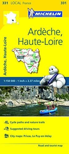 Ardèche, Haute-Loire Road and Tourist Map (331 Local France)