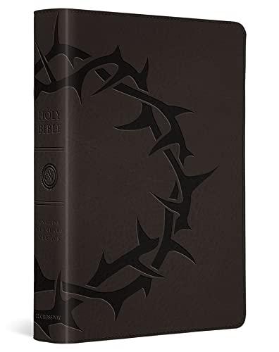 ESV, Large Print, Compact Holy Bible (TruTone, Charcoal, Crown Design)