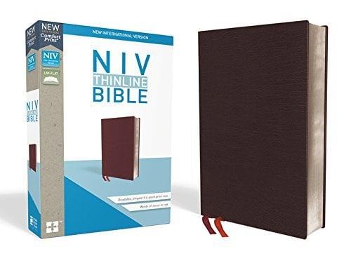 NIV, Thinline Bible (Thumb Index, Burgundy Bonded Leather)