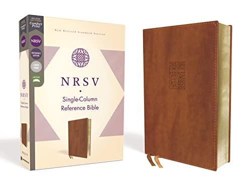 NRSV, Single-Column Reference Bible (Brown Leathersoft)