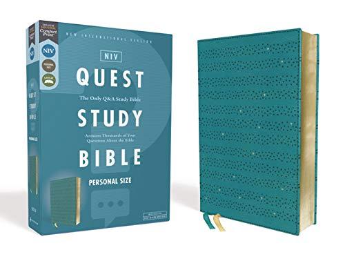 NIV, Quest Personal Size Study Bible (Teal Leathersoft)