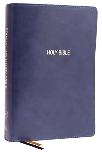 NKJV, Large Print, Foundation Study Bible (#6683BL - Dark Blue Leathersoft)