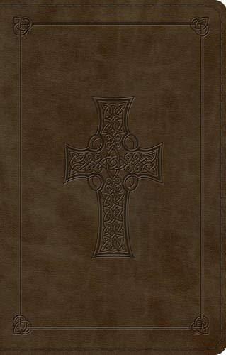 ESV Large Print Value Thinline Bible (TruTone Olive, Celtic Cross Design)