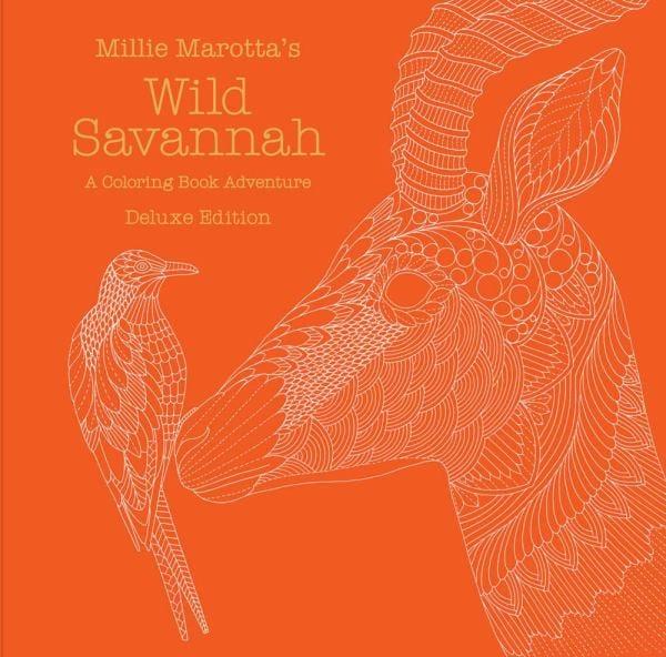 Millie Marotta's Wild Savannah Coloring Book Adventure (Deluxe Edition)