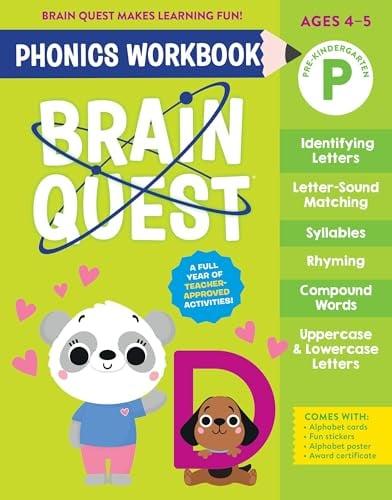 Phonics Workbook (Brain Quest, Pre-Kindergarten)
