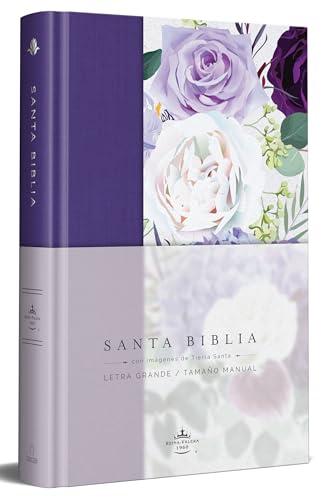 RVR1960 Letra Grande, Tanano Manual Biblia (Purpura Tapa Dura De Tela Con Flores)