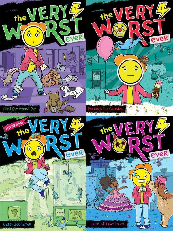 The Very Worst Ever Book Set (First Day, Worst Day/Pop Goes the Carnival/Catch Zoo Later/Happy Gift Day to You)