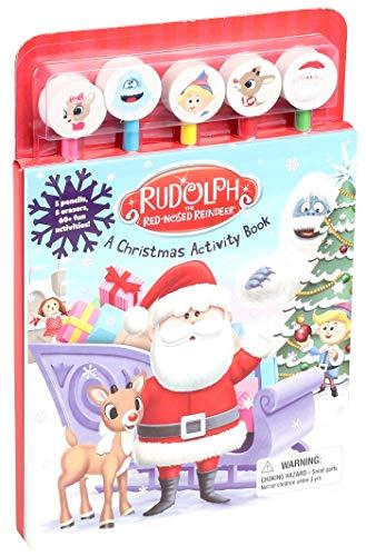 Rudolph the Red-Nosed Reindeer Christmas Activity Book with Pencil Toppers