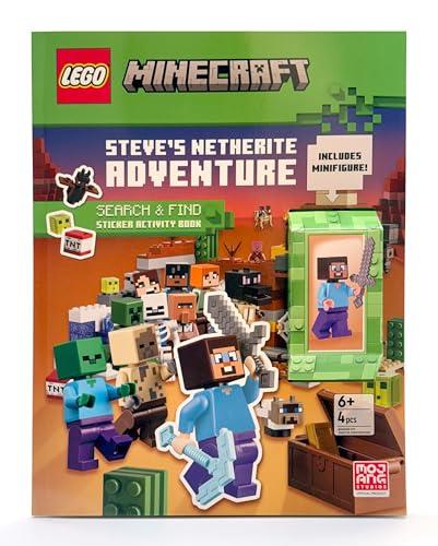 Steve's Netherite Adventure Search & Find Sticker Activity Book (LEGO Minecraft)