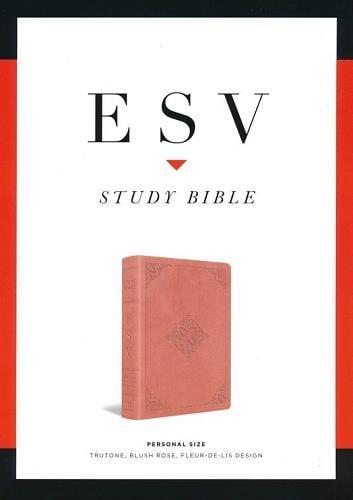 ESV, Personal Size Study Bible (TruTone, Blush Rose, Fleur-de-lis Design)
