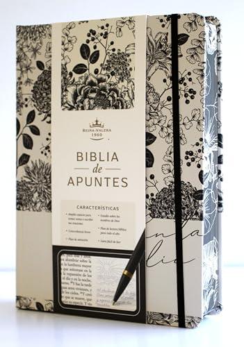 RVR 1960, Biblia de Apuntes (Blanco y Negro con Flores)