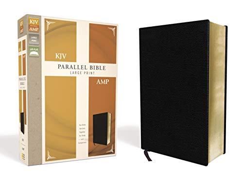 KJV/AMP Parallel Bible (Large Print, Black Bonded Leather)