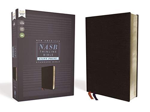 NASB, Thinline Giant Print Standard Bible (Black Bonded Leather)