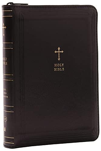 KJV, Compact Reference Bible (#6873ZBK - Black Leathersoft With Zipper)